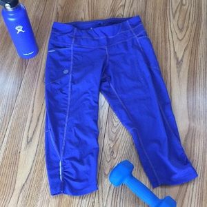 Blue Crop Leggings